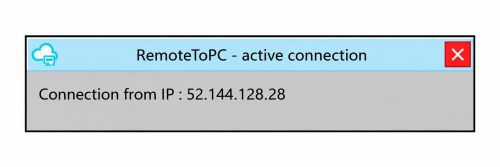 RemoteToPC active connection
