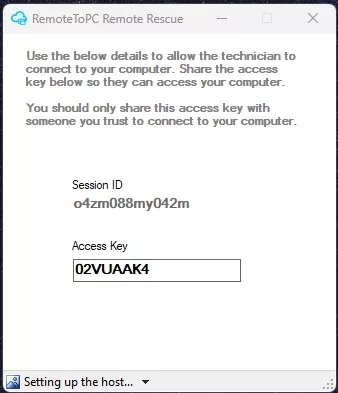 Remote Rescue password