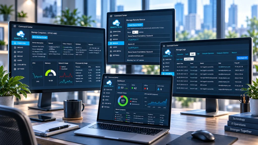 REmotetopc screens