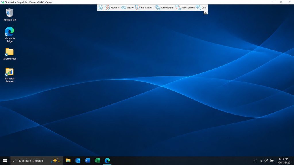 RemoteToPC Remote Access Application screenshot